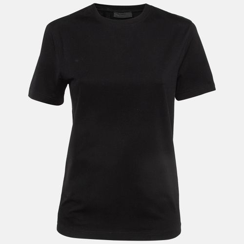 Prada Black Cotton Jersey Crew Neck T-Shirt XS - Prada - Modalova