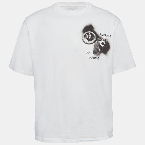 Prada White Printed Cotton T-Shirt M - Prada - Modalova