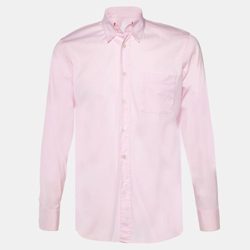 Prada Pink Stretch Cotton Button Down Shirt M - Prada - Modalova