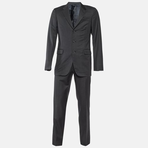 Prada Charcoal Grey Pinstriped Wool Tailored Suit M - Prada - Modalova