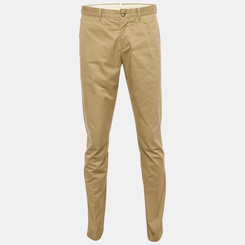 Prada Beige Gabardine Regular Fit Trousers M - Prada - Modalova