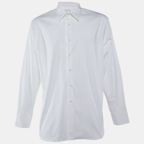 Prada Off-White Cotton Button Front Shirt XXXL - Prada - Modalova