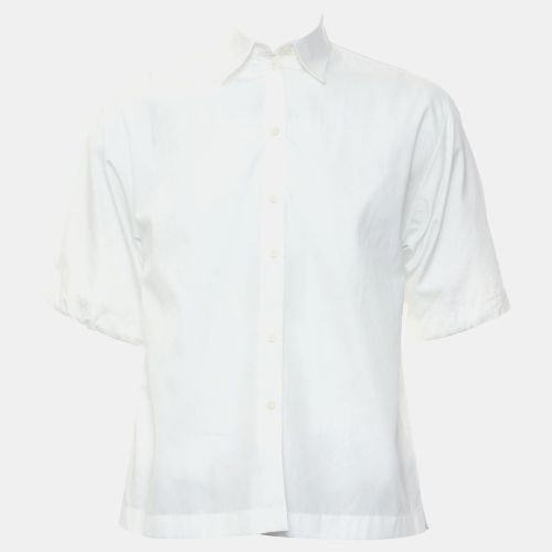 Prada White Cotton Button-Up Shirt EU 38 - Prada - Modalova