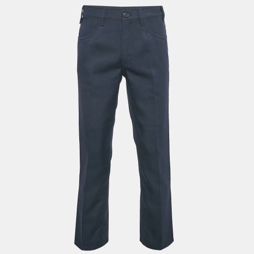 Prada Navy Blue Gabardine Trousers M - Prada - Modalova