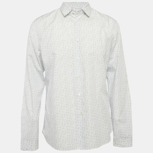 Prada White Printed Cotton Button Front Shirt XXL - Prada - Modalova