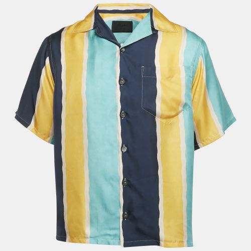Striped Silk Bowling Shirt S - Prada - Modalova