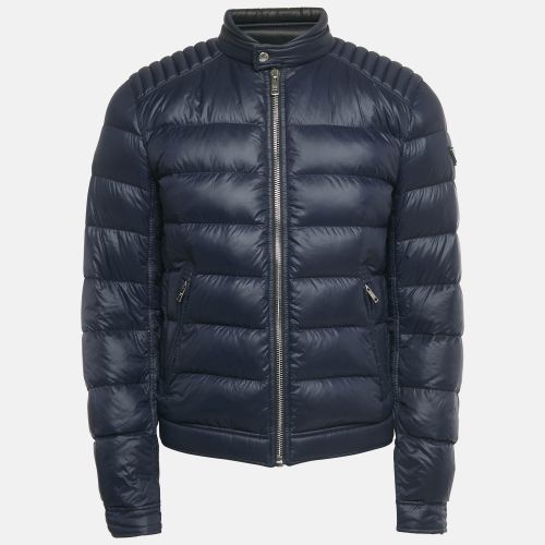 Prada Midnight Blue Nylon Zip-Up Quilted Down Jacket S - Prada - Modalova