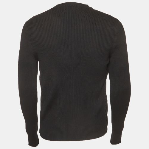 Logo Plaque Detail Wool & Nylon Pullover M - Prada - Modalova