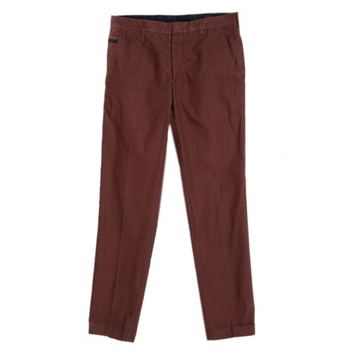 Prada Brown Cotton Tapered Trousers XS - Prada - Modalova