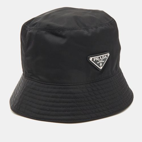 Logo Applique Re-Nylon Bucket Hat - Prada - Modalova