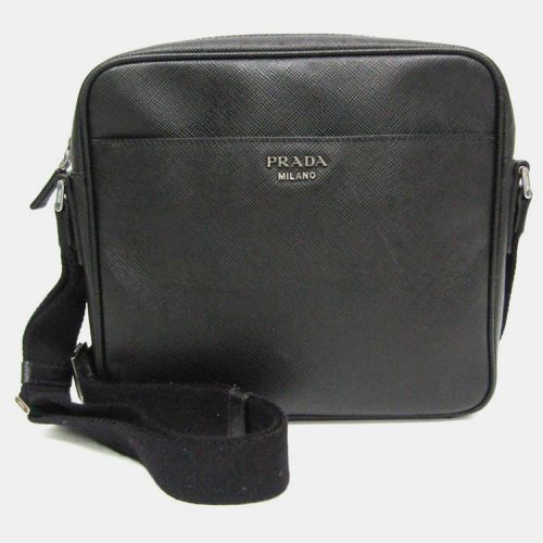 Saffiano Leather Small Slit Pocket Messenger Bag - Prada - Modalova