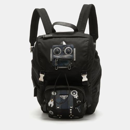 Nylon Robot Drawstring Backpack - Prada - Modalova