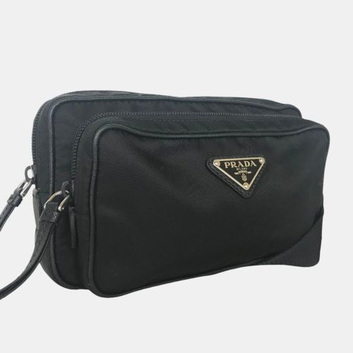 Prada Black Nylon Saffiano Desouto Crossbody Bag - Prada - Modalova