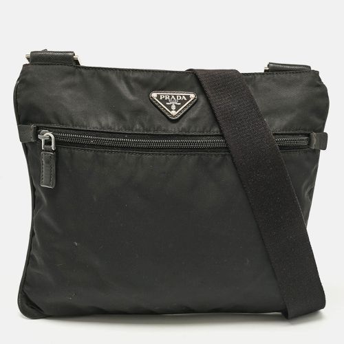 Prada Black Nylon Flat Messenger Bag - Prada - Modalova