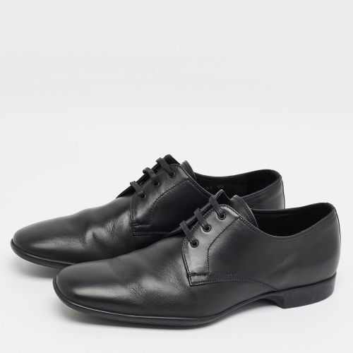 Prada Size 43.5 Black Leather Derby - Prada - Modalova