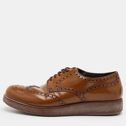 Levitate Size 41 Brogue Leather Lace Up Wingtip Derby - Prada - Modalova