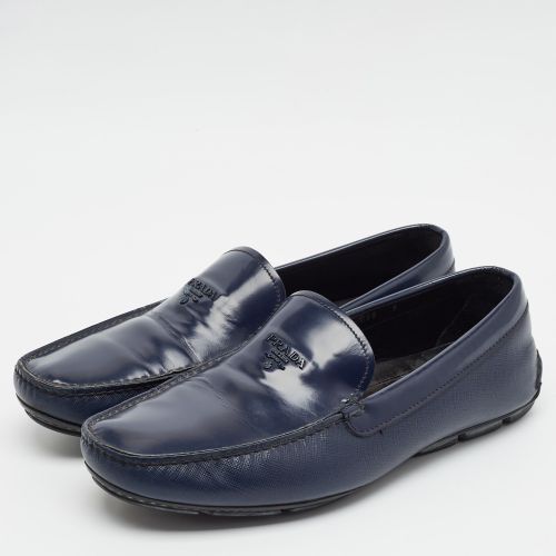 Size 43 Leather Triangle Logo Loafers - Prada - Modalova