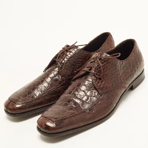 Size 45 Crocodile Leather Derby - Prada - Modalova
