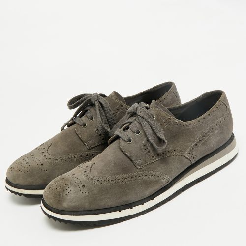 Wingtip Size 46 Suede Lace Up Sneakers - Prada - Modalova
