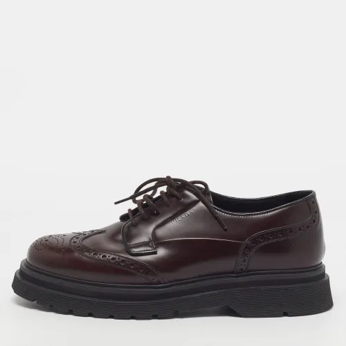 Size 41 Leather Lace Up Oxfords - Prada - Modalova