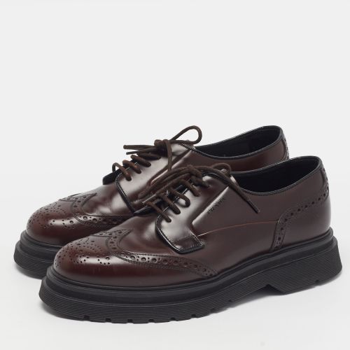 Size 41 Leather Lace Up Oxfords - Prada - Modalova