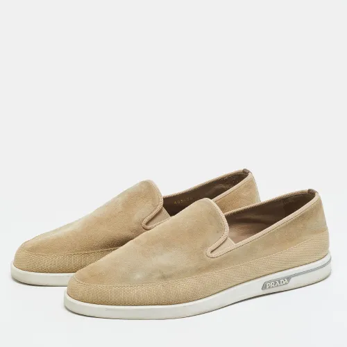 Saint Tropez Size 42 Suede Slip On Sneakers - Prada - Modalova