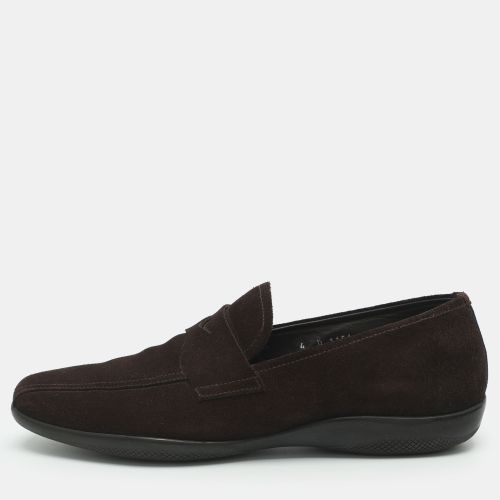 Size 41.5 Suede Penny Loafers - Prada - Modalova