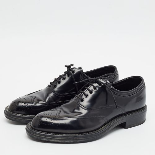 Size 39 Brushed Leather Brogues - Prada - Modalova