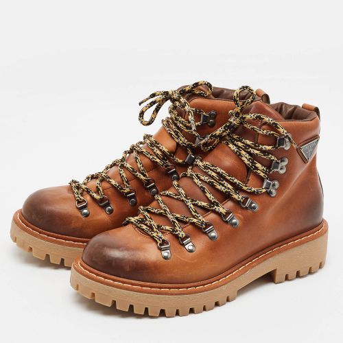 Lace Size 42 Leather Combat Boots - Prada - Modalova