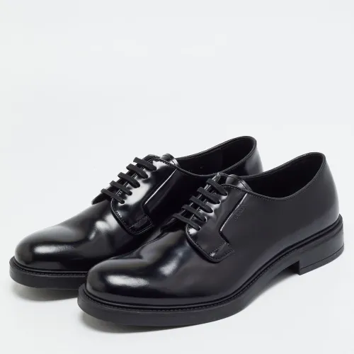 Spazzolato Size 42 Leather Derby - Prada - Modalova