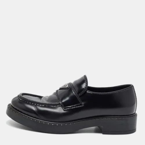 Brushed Size 42.5 Leather Loafers - Prada - Modalova