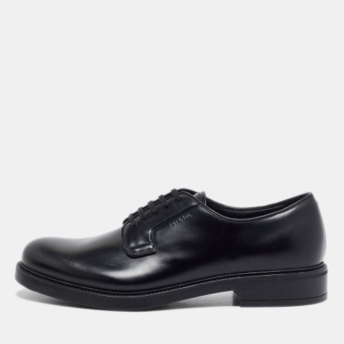 Spazzolato Size 42.5 Leather Oxfords - Prada - Modalova