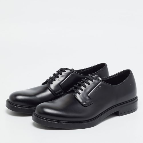 Spazzolato Size 42.5 Leather Oxfords - Prada - Modalova