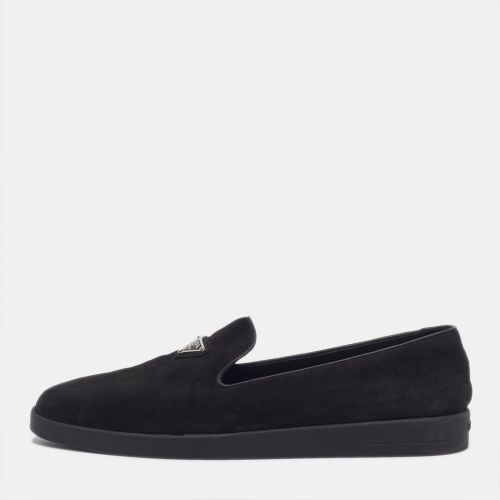 Triangle Logo Size 42 Suede Loafers - Prada - Modalova