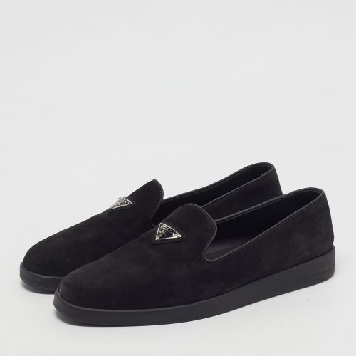 Triangle Logo Size 42 Suede Loafers - Prada - Modalova