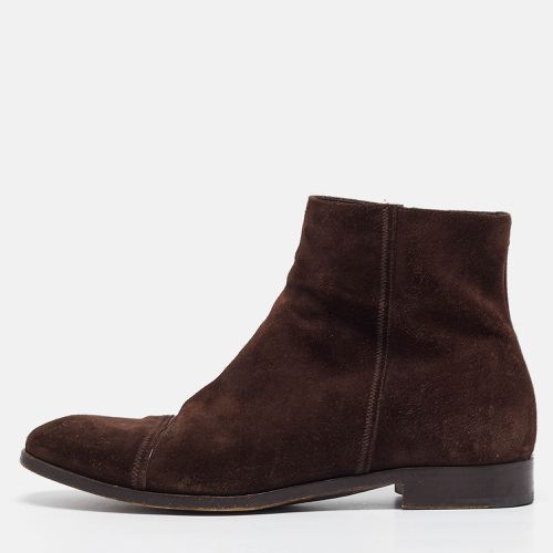 Prada Brown Suede Ankle Boots Size 41.5 - Prada - Modalova