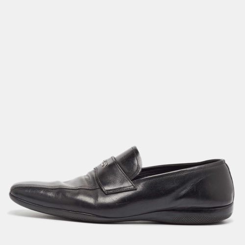 Prada Black Leather Slip On Loafers Size 45 - Prada - Modalova