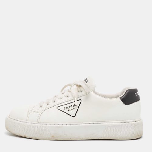 Prada White Leather Low Top Sneakers Size 45.5 - Prada - Modalova