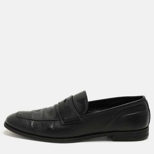 Prada Black Leather Penny Loafers Size 42 - Prada - Modalova