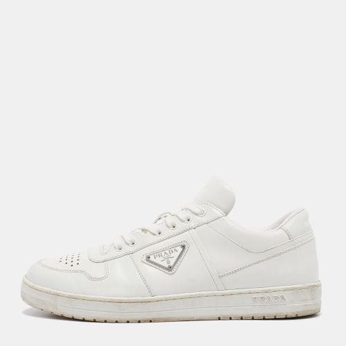 Prada White Leather Downtown Low Top Sneakers Size 42.5 - Prada - Modalova