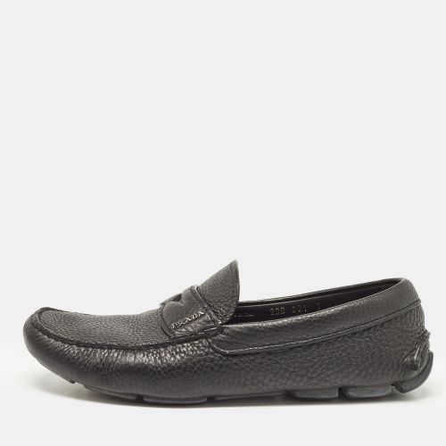 Prada Black Leather Slip On Loafers Size 41 - Prada - Modalova