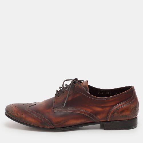 Prada Size 40 Brown Leather Oxfords - Prada - Modalova
