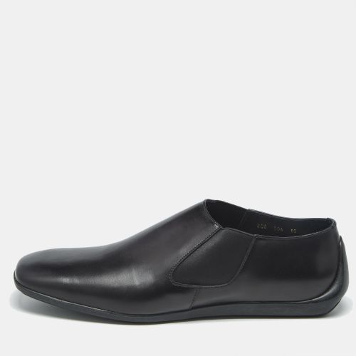 Prada Black Leather Slip On Loafers Size 44 - Prada - Modalova