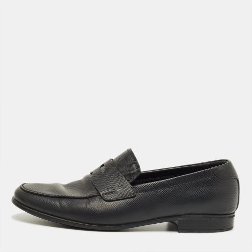 Prada Black Leather Penny Loafers Size 42.5 - Prada - Modalova