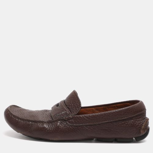 Size 41.5 Leather Penny Loafers - Prada - Modalova