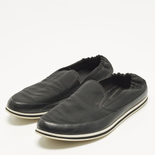 Size 42 Canvas and Leather Slip On Sneakers - Prada - Modalova