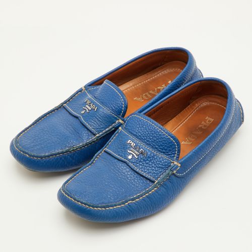 Size 41 Leather Logo Slip On Loafers - Prada - Modalova