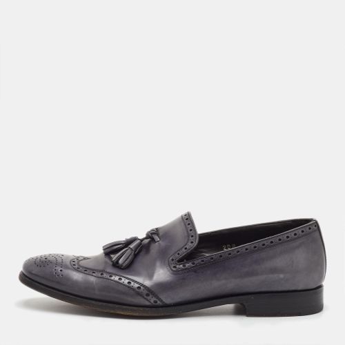 Tassel Size 41 Two Toned Brogue Leather Slip On Loafers - Prada - Modalova