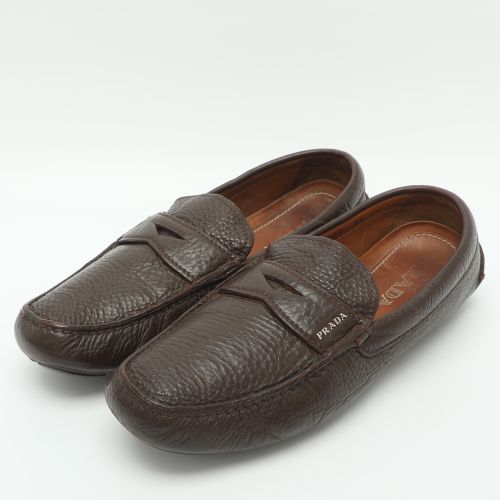 Size 42.5 Leather Loafers - Prada - Modalova