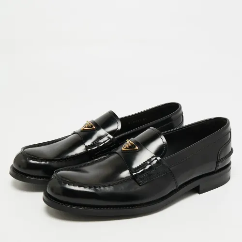 Size 42.5 Leather Penny Loafers - Prada - Modalova